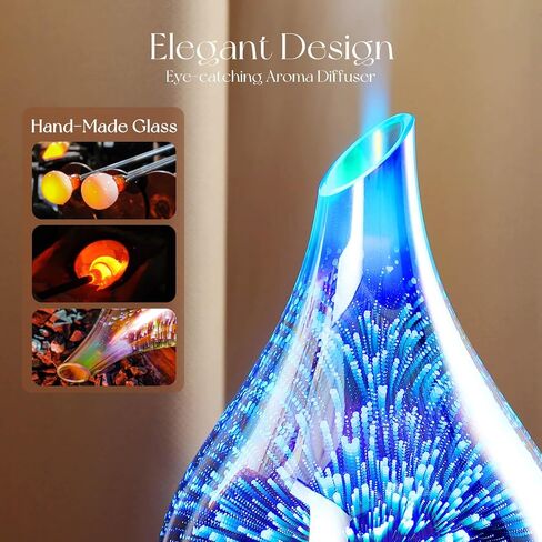 Porseme 280ml Essential Oil Diffuser, Aroma Ultrasonic Humidifier with Remote Control, BPA Free, Auto Shut-Off, Timer Setting in Saudi Arabia