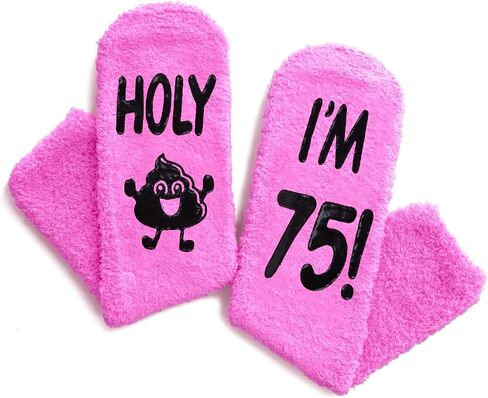 HAPPYPOP Birthday Gift Ideas for Men - Socks for Senior Women Over 75, Best Gifts for 75 Year Old Woman in Saudi Arabia