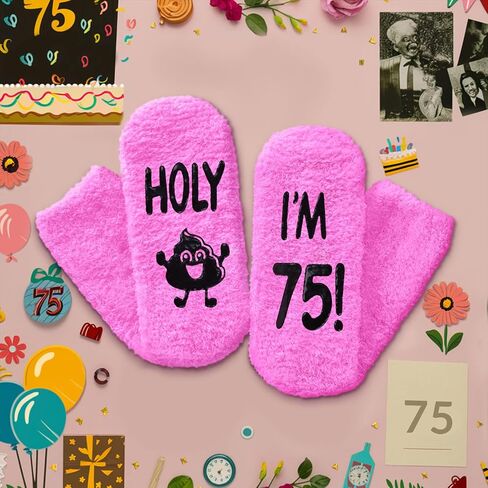 HAPPYPOP Birthday Gift Ideas for Men - Socks for Senior Women Over 75, Best Gifts for 75 Year Old Woman in Saudi Arabia