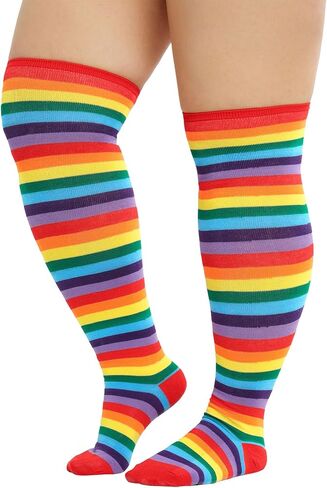 Zando Plus Size High Socks for Shicay Women Women High Hit Viachings On the Knee Socks Leg Warmers in Kuwait