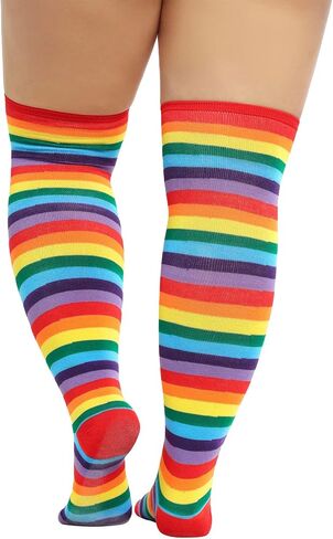 Zando Plus Size High Socks for Shicay Women Women High Hit Viachings On the Knee Socks Leg Warmers in Kuwait