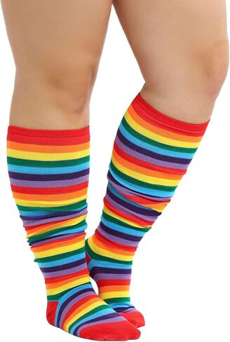 Zando Plus Size High Socks for Shicay Women Women High Hit Viachings On the Knee Socks Leg Warmers in Kuwait