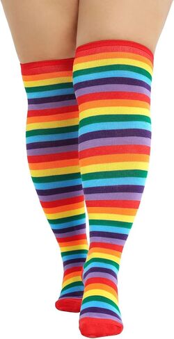 Zando Plus Size High Socks for Shicay Women Women High Hit Viachings On the Knee Socks Leg Warmers in Kuwait