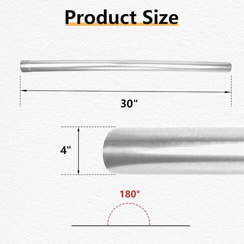 LCGP 180 Degree Exhaust Tube 3"OD Made of Super Quality Mild Steel DIY Exhaust Pipe in Kuwait