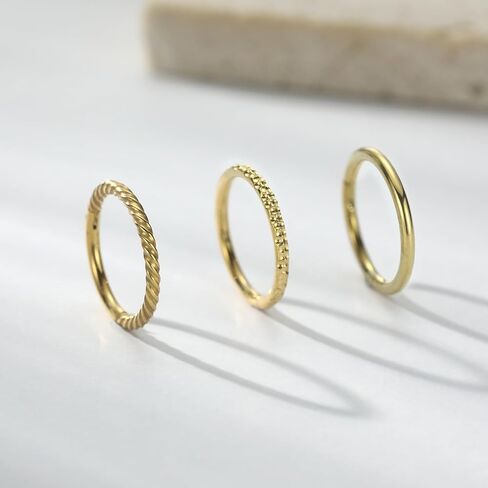 Funlmo 3pcs خواتم الأنف 316L من الصلب الجراحي حلقات الحاجز الحاجز Tragus Helix Conch Rook Daith Jewelry Charilage حلقات الشفاه للنساء الرجال in Saudi Arabia