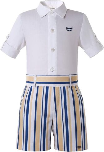 Pettigirl Girls Summer Elegant Blue Striped Lace Sundress Clothes Kids Birthday Prom Princess Dresses with Headband in Saudi Arabia