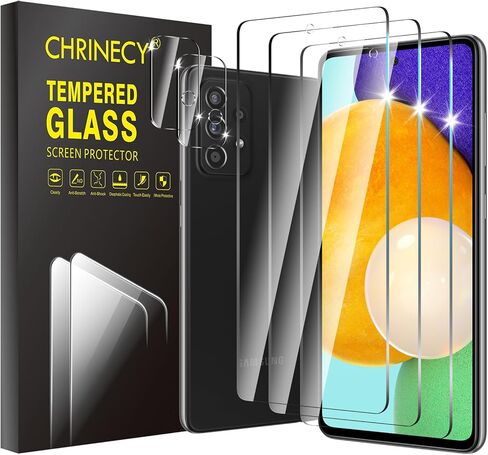 [3+2] 3 Pack Screen Protector for Samsung Galaxy A51 4G / 5G with 2 Pack Camera Lens Protector, 9H Hardness Tempered Glass,Anti-Scratch,Case Friendly,Premium HD Clarity in Saudi Arabia