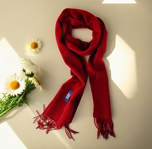Wool Scarf for Men and Women, Elegant Lightweight Wool Wrap Shawl, Unisex Warm Winter Womens Mens Scarves in Saudi Arabia
