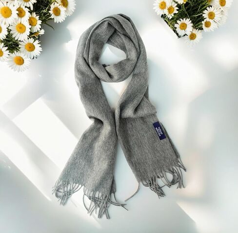 Wool Scarf for Men and Women, Elegant Lightweight Wool Wrap Shawl, Unisex Warm Winter Womens Mens Scarves in Saudi Arabia