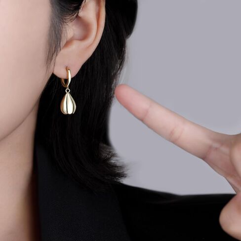 SLUYNZ 925 Sterling Silver Teardrop Dangle Earrings for Women Teens Waterdrop Dangle Earrings Drop Chunky Earrings in Saudi Arabia