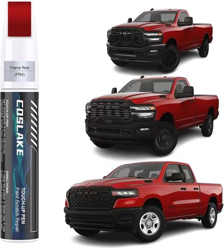 Car Touch Up Paint (Delmonico Red Pearl-Coat (PRV/NRV)) ل Dodge RAM ، مجموعة إصلاح خدش الطلاء ، حل سريع وسهل للإصلاح ، 2 في 1 قلم مزيل الخدش مع 2PCs متاحين للتصرف in Kuwait