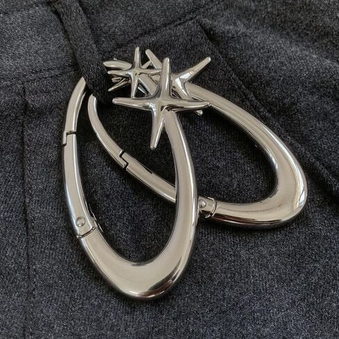 y2k لطيف النجمة carabiner سلسلة مفاتيح حلقة حزام حلقة المقطع النجوم النجوم شاق carabiner clasp snap hook buckle buckle buckle in Kuwait