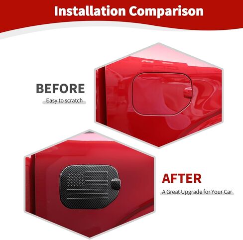 for F150 Gas Cap Cover Fuel Tank Door Trim for Ford F150 2021 up Black Carbon Fiber Grain Exterior Accessories 1pcs in Kuwait