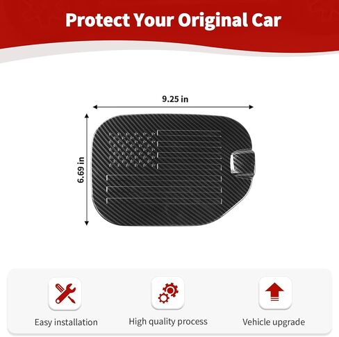 for F150 Gas Cap Cover Fuel Tank Door Trim for Ford F150 2021 up Black Carbon Fiber Grain Exterior Accessories 1pcs in Kuwait