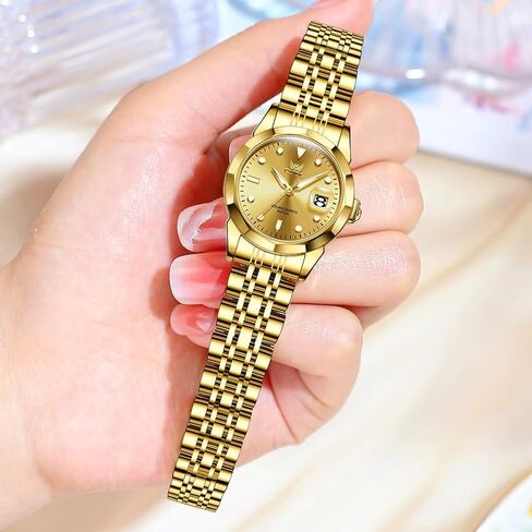 OPK Women Watch Bracelet Dress Easy to Read Stainless Steel Ladies Watches for Female Small Watch Waterproof Luminous Date Wacthes for Women in Kuwait