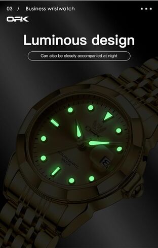 OPK Women Watch Bracelet Dress Easy to Read Stainless Steel Ladies Watches for Female Small Watch Waterproof Luminous Date Wacthes for Women in Kuwait