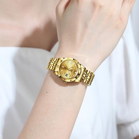 OPK Women Watch Bracelet Dress Easy to Read Stainless Steel Ladies Watches for Female Small Watch Waterproof Luminous Date Wacthes for Women in Kuwait
