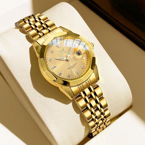 OPK Women Watch Bracelet Dress Easy to Read Stainless Steel Ladies Watches for Female Small Watch Waterproof Luminous Date Wacthes for Women in Kuwait