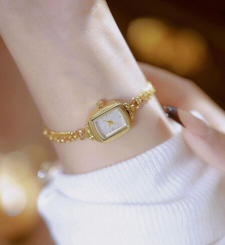 Adsbiaoye Womens Dainty Rectangle Ultra Thin Thin Waterproof Quartz Watch Ladies Dress Bracelet Watch الأنيقة in Kuwait