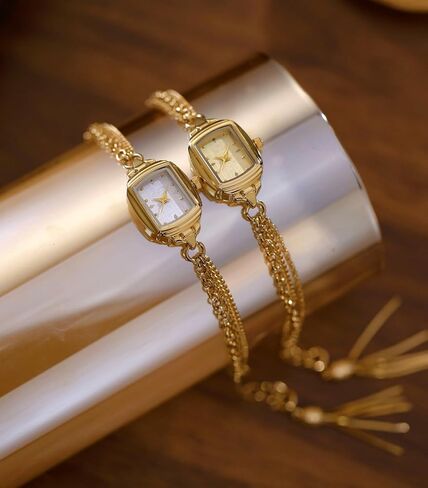 Adsbiaoye Womens Dainty Rectangle Ultra Thin Thin Waterproof Quartz Watch Ladies Dress Bracelet Watch الأنيقة in Kuwait