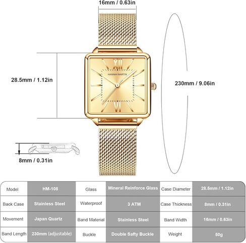 النساء يشاهد مربع الوجه الموضة عتيقة سوار الحزب ساعة معصم للسيدات in Kuwait