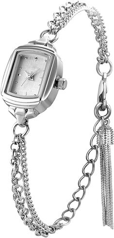 Adsbiaoye Womens Dainty Rectangle Ultra Thin Thin Waterproof Quartz Watch Ladies Dress Bracelet Watch الأنيقة in Kuwait
