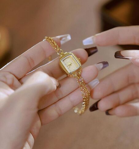 ADSBIAOYE Womens Dainty Rectangle Ultra Thin Waterproof Quartz Watch Ladies Dress Elegant Analog Bracelet Watch in Kuwait