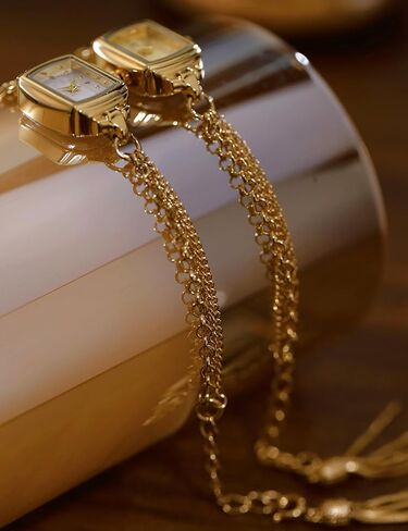 ADSBIAOYE Womens Dainty Rectangle Ultra Thin Waterproof Quartz Watch Ladies Dress Elegant Analog Bracelet Watch in Kuwait