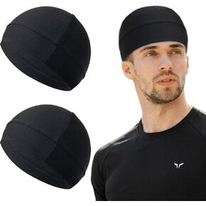 Qearl Men Cooling Skull Caps خوذة بطانة أغطية ركوب الدراجات العرق فتيل يركض قبعة قبعة قبعة للرجال النساء متعدد الألوان