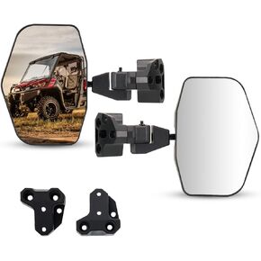 KIWI MASTER 2nd Gen Side Mirrors for 2016-2025 Can-Am Defender Accessories OEM Replacement 715008101 Adjustable Folding Rear View Mirror, Pair