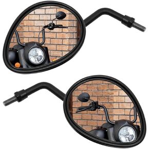 مرآة الرؤية الخلفية للدراجات النارية مقاس 10 مم متوافقة مع 2014-2022 Chief Indian Classic Chieftain Roadmaster Scout Bobber (Chrome)