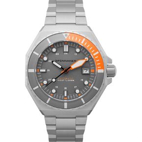 Spinnaker Mens 44mm Dumas Automatic 3 Hands Watch مع سوار من الفولاذ المقاوم للصدأ الصلب SP-5081