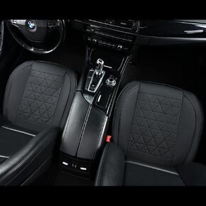 Luxury Leather Front seat Cover, Non Slip All Inclusive with Storage Bag, Suitable for 95% Sedan, SUV, Truck, 1 Piece Beige in Kuwait
