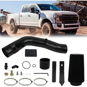RULLINE 4" Air Intake System Air Intake Pipe with Oiled Filter Compatible with Ford F250 F350 F450 F550 6.0L Powerstroke Diesel 2003-2007