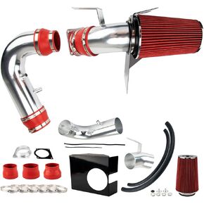 Torchbeam Cold Air Intake Filters System Kits Compatible With Ford F150 1997-2003 5.4L 4.6L, Expedition 1997-2003 4.6L, F250 1997-1999 5.4L, Aluminum Filter System Replacement Red