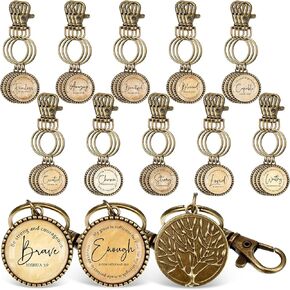 Sureio 36 Pcs Christian Keychains Bulk Father's Day Gifts Bible Verse Religious Keychains with Scripture Quotes, Inspirational Key Rings for Men Women, Church Gifts, Faith-based Favors