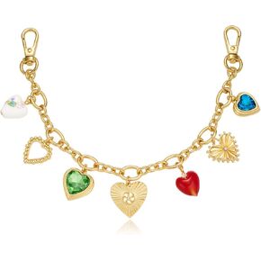 keychians العصرية للنساء Gold Bag Heart Charms Key Chain Pres