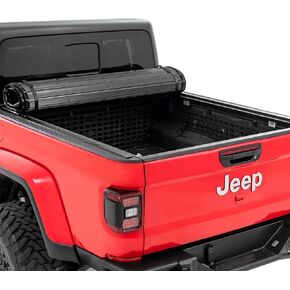 Rough Country Hard Roll-Up Tonneau Cover for Jeep Gladiator JT (2020-2025) - Aluminum Truck Bed Cover, Fits 5' Bed