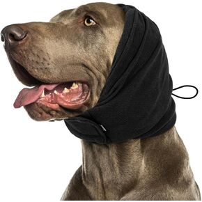 SUNFURA Dog Calming Hoodie, No Flap Ear Wraps for Dogs Anxiety Relief, Dog Ear Muffs Noise Protection for Firework, Grooming, Force Drying, Dog Ear Covers Headband for Noise Cancelling, Pink M