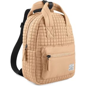 Mini Quilted Puffer Backpack for Women,Lightweight Puffy Bookbag,Small Casual Daypack for Ladies