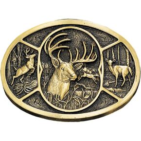 Montana Silversmiths Deer Heritage Attitude Belt Buckle