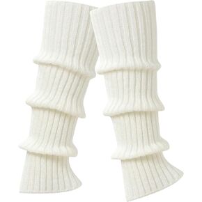 Women's Ribbed Knit Cute Leg Warmers Y2k Long Leg Socks Kawaii Winter Ankle Heap Socks