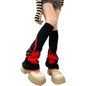 Goth Leg Warmers Y2k Women Kawaii Japanese Punk Grunge Rave Harajuku Alt