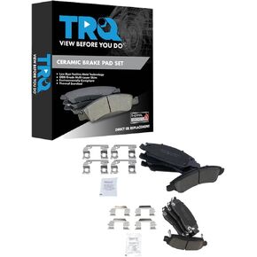 TRQ Brake Pads Ceramic Compatible with 2013-2018 Cadillac XTS