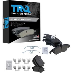 TRQ Brake Pads Ceramic متوافقة مع 2009 Audi A4