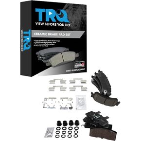 TRQ Brake Pads Ceramic Compatible with 2000 Chevrolet Tahoe GMC Yukon