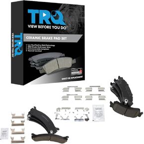 TRQ Brake Pads Ceramic Compatible with 2000-2005 Cadillac DeVille