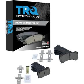 TRQ Brake Pads Ceramic Compatible with 2009-2015 Cadillac CTS 2012-2015 Chevrolet Camaro 2015-2018 Dodge Challenger Charger 2018-2020 Durango 2012-2019 Jeep Grand Cherokee