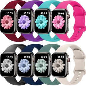 أساور Womdeayo متوافقة مع سوار ساعة Apple مقاس 38 مم 40 مم 41 مم 42 مم 44 مم 45 مم 49 مم للنساء والرجال، أساور معصم بديلة من السيليكون iWatch لسلسلة iWatch 9 8 7 6 5 4 3 2 1 SE Ultra.