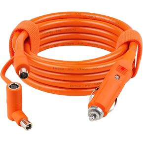 14AWG Car Cigarette Lighter Charger Cable 6FT,12V/24V DC 8mm Car Charging Cable 15A with DC7909/8020 Plug Compatible with Jackery,BLUETTI,Anker,GRECELL,Goal Zero Yeti Portable Power Station